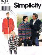 1995 Unisex LOOSE-FITTIING JACKET Simplicity Pattern 9714-s  Sizes L, XL - £9.48 GBP