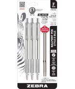 Zebra Pen F-701 Retractable Ballpoint Pen 0.8mm Fine Black Ink 3-Pack 2 ... - $30.53 CAD