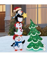 Christmas Penguins Stacked 6&#39; Decoration LED Lights Twinkling Indoor Out... - $6,926.79 MXN