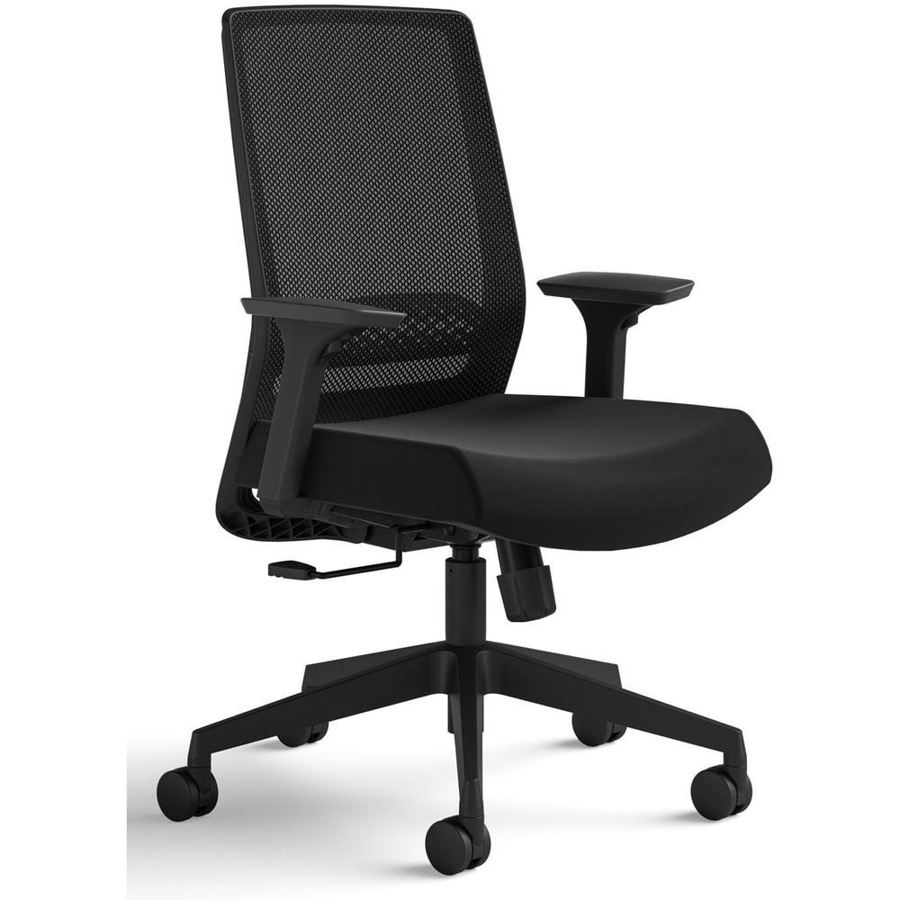 Safco Medina Basic Task Chair - 5-star Base - Black - Armrest - 1 Each - £246.20 GBP