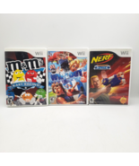 M&amp;M Kart Racing, Wipeout &amp; Nerf Strike Elite (Nintendo Wii, 2006) 3 Game... - £15.49 GBP