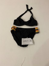 Vivance Set de Bikini en Negro Con Contraste Correas GB 10 Copa D (fm17-26) - £17.45 GBP