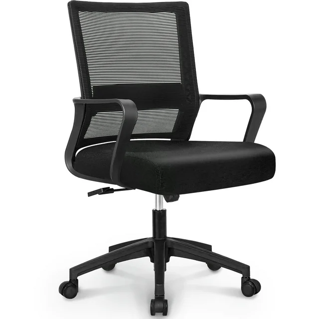 Neo Chair MB-7 Ergonomic Mid Back Desk Chair Mesh Chair - Black - £118.40 GBP