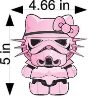 Pink Stormtrooper Hello Kitty Car Window Wall Macbook Notebook Laptop Sticker De - £4.69 GBP