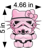 Pink Stormtrooper Hello Kitty Car Window Wall Macbook Notebook Laptop St... - £4.74 GBP