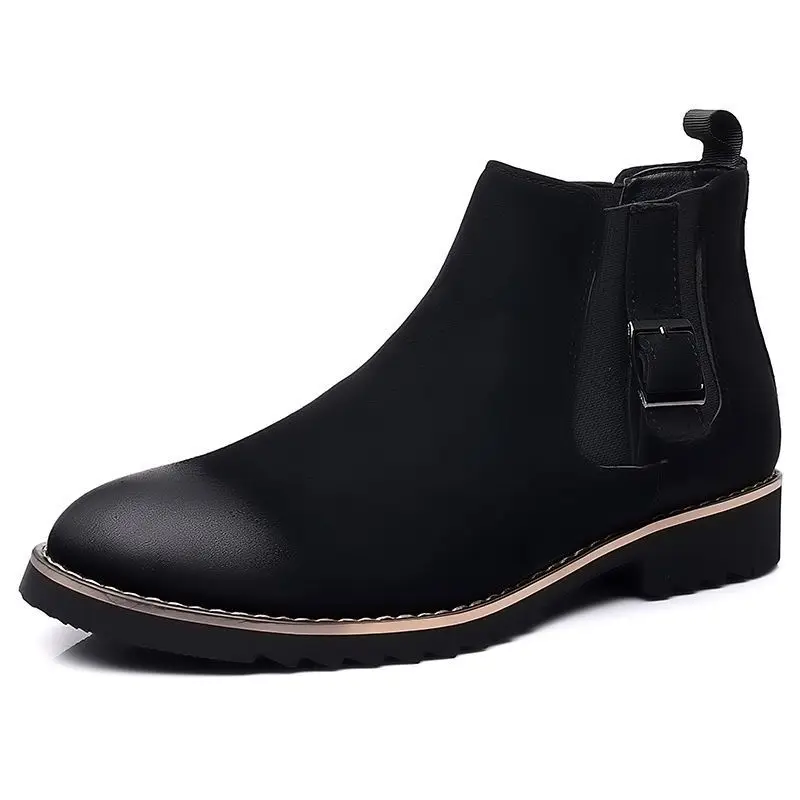 men&#39;s  party banquet dress chelsea boots black brown   leather shoes  boy boot h - £104.03 GBP