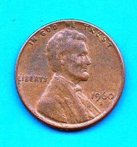 Moderately Circulated 1960 D Lincoln Penny About XF - $0.62