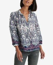Lucky Brand Womens Printed V-Neck Peasant Top  Sz XS/TP,S/P, Med $89 - £15.98 GBP