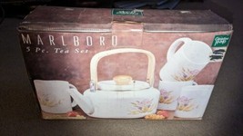 Marlboro Tea Set Kettle and 4 mugs Distinctive Set New Old Stock In Box  - £55.38 GBP