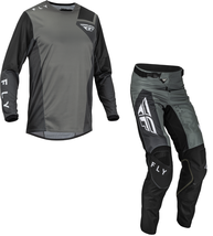 New Fly Racing Kinetic Jet Black Grey Dirt Bike Adult MX Motocross Moto Gear - £133.64 GBP