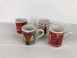 Coca Cola Coffee Mug Lot 4 - 1987 1997 Coke Red White - £7.83 GBP