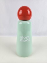 Alora Mood Aluminum Water Bottle Mid-Century Retro Look Mint Green &amp; Orange - £10.89 GBP