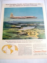 1959 Color Ad Canadian Pacific Airlines &quot;Britannias&quot; - £7.85 GBP