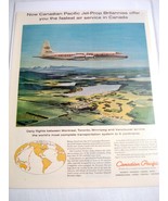 1959 Color Ad Canadian Pacific Airlines &quot;Britannias&quot; - $186.37 MXN