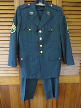 Vintage Vietnam U.S. Army 98th Infantry Sergeant Jacket &amp; Trousers Dress - £38.53 GBP
