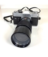 Canon FTb QL SLR 35mm Film Camera w/ Vivitar 200mm F3.5 Lens * TESTED - $60.78