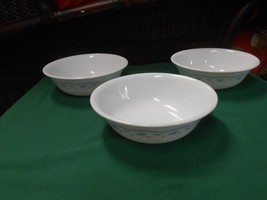 Beautiful Collectible CORELLE &quot;Morning Blue&quot; Dinnerware-  Set of 3 BOWLS - £7.43 GBP