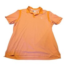 IZOD Mens Peach Orange Golf Polo Tshirt XL Athletic Wear Performance Str... - $18.69
