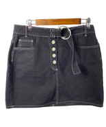 BDG Urban Outfitters Mini Skirt Size L Black Denim Jean Preppy Academia Y2K - $31.54