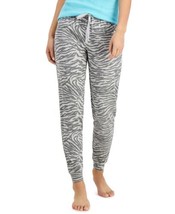 Jenni Womens Printed Jogger Pajama Pants Color Zebra Grey Size S - £23.54 GBP