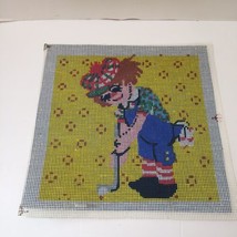 Raggety Andy Playing Golf Needlepoint Canvas Tina of California 12&quot; x 12... - $39.58