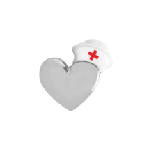 Origami Owl Charm (new) SILVER HEART W/ NURSES CAP - (CH1126) - $8.79