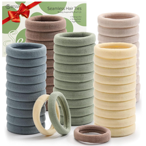 100 Pcs Thick Seamless Hair Ties, Ponytail Holders Hair Accessories No D... - $13.91 CAD