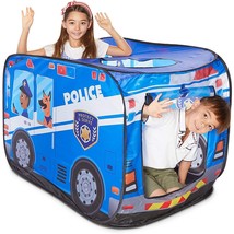 Pop Up Play Tent For Kids, Police Car Playhouse (43 X 28 X 28 Inches) - $54.99