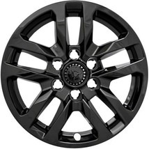 One 2019-2022 Chevrolet Silverado 1500 # IMP-432BLK 18&quot; Gloss Black Wheel Skin - £28.92 GBP