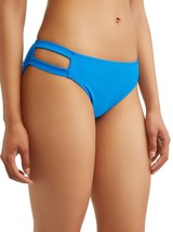Time And Tru Women&#39;s Double Tab Swimsuit Bottom Large (12-14) Blue Empire - £11.86 GBP