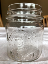 Vintage Kerr Mason Self Sealing 8 ounce Canning Jar 3.5&quot; 1970s Unique Shape - $14.95