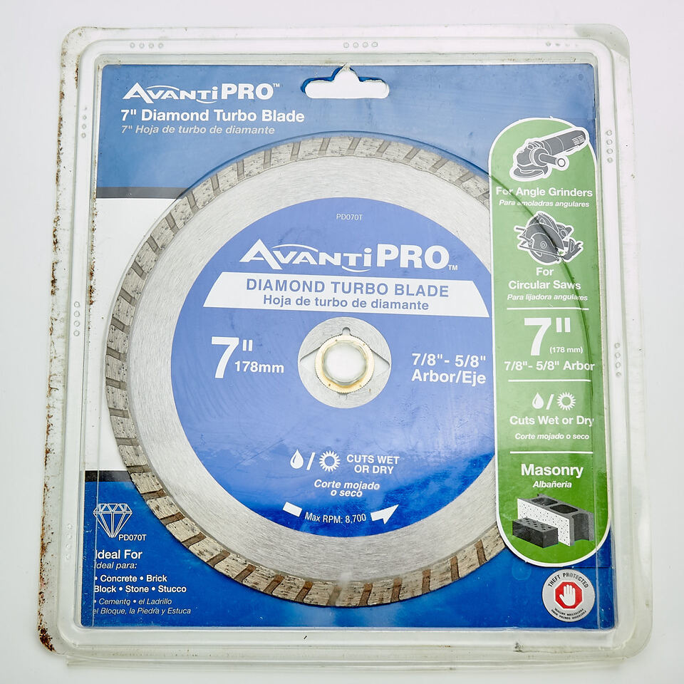 -AVANTIPRO PD070T 7” DIAMOND TURBO BLADE MASONRY 7/8” - 5/8” - $9.21