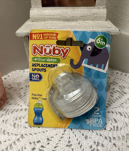 Nuby Trainer Sipeez Replacement Spouts 2 Pack No-Spill Soft Silicone - $9.41