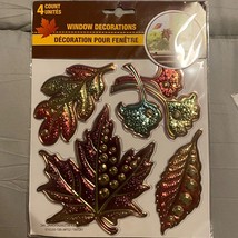 Window Decorations 4 count fall Leaves home decor - $4.94