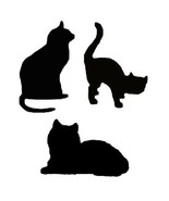 Cat Profile Silhouette Decal Black Sticker Clear Background - Not Waterp... - $5.00