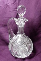 Antique JD BERGEN American Brilliant Cut Glass Cruet Star and Pinwheel Zipper - £39.56 GBP