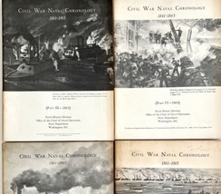 Civil War Naval Chronology Lot Of 4 PB Books Navy History 1960s Military E53 - £78.62 GBP