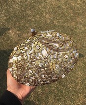 Mother of pearl Metal clutch,golden clutch,party clutch,designer bag,luxury bag - £95.35 GBP