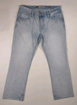 BKE Buckle Mens Size 32R 32x31 Derek Straight Leg Light Wash Blue Jeans - $23.02