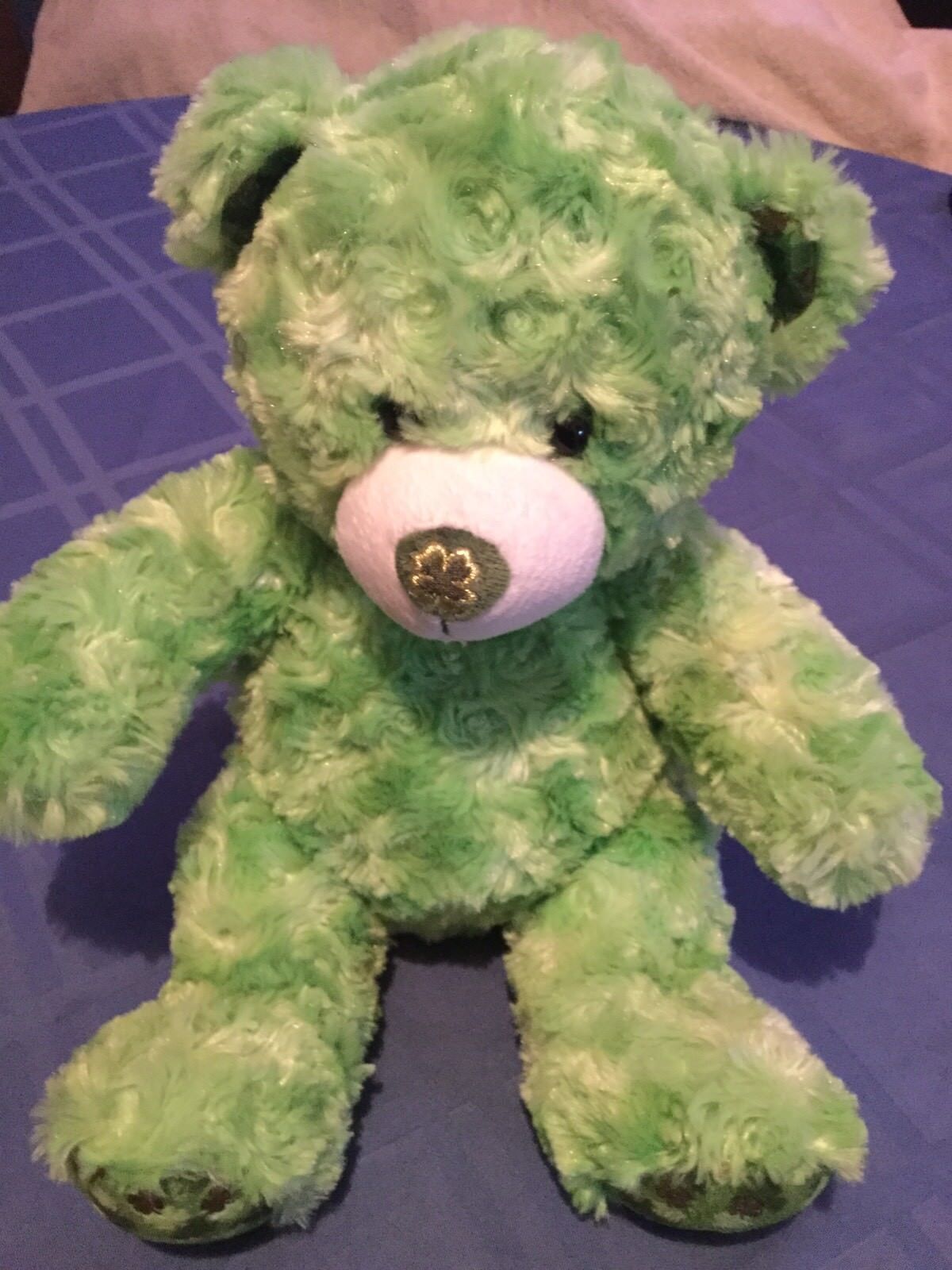 Primary image for St Patricks Day Build A Bear Irish Shamrock plush green stuffed 15 inch New 