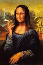 Mona Lisa Smoking A Joint Poster J - $4.49