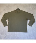 Columbia Sweater Mens XL Green Fleece Lined Mock Neck Long Sleeve - £11.24 GBP