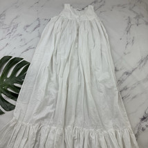 Body Drama Womens Vintage 90s Nightgown Size M White Eyelet Trim Ruffle ... - $26.72