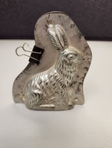 Vintage 4&quot; Sitting Rabbit Bunny Easter Metal Chocolate Mold #11 - £32.12 GBP