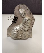 Vintage 4&quot; SITTING RABBIT BUNNY EASTER METAL CHOCOLATE MOLD  #11 - £30.26 GBP