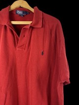 Ralph Lauren Polo Shirt Size L XL Mens Red Short Sleeve Knit Cotton Prep... - $27.80
