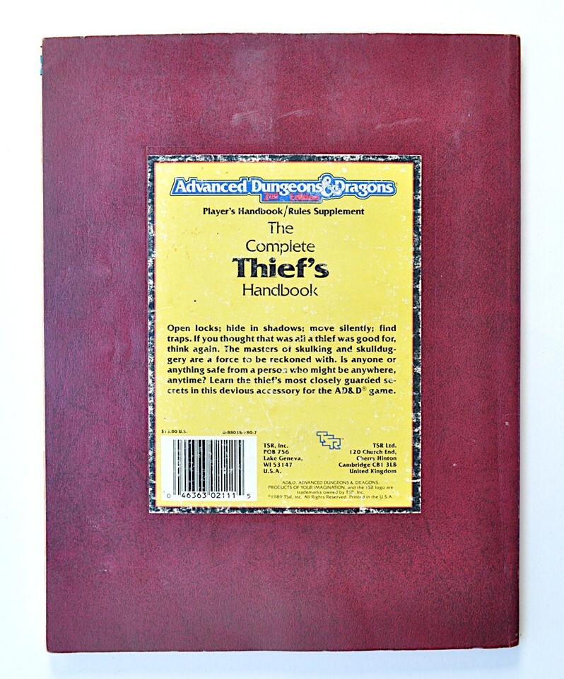 AD&D 2nd Ed Complete Thief’s Handbook TSR2111 0880367807 Item image 2