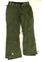 New Ladies Snowboard Pants Olive Green Studded Waist Powder Room  Womens... - $69.99