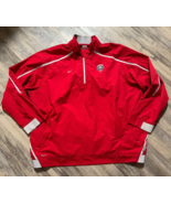 New Mexico Lobos Mens XXL Red Nike Fit Storm 1/4 Zip Pullover Lightweigh... - $38.55