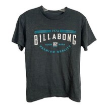 Billabong Womens Shirt Size Small Gray White T Shirt Short Sleeve Logo  - £15.55 GBP